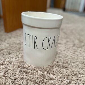 Rae Dunn White Ceramic ‘Stir Crazy’ Utensil Holder